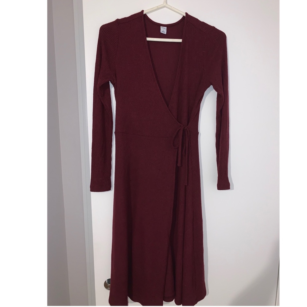 Red wrap dress. Worn once.
